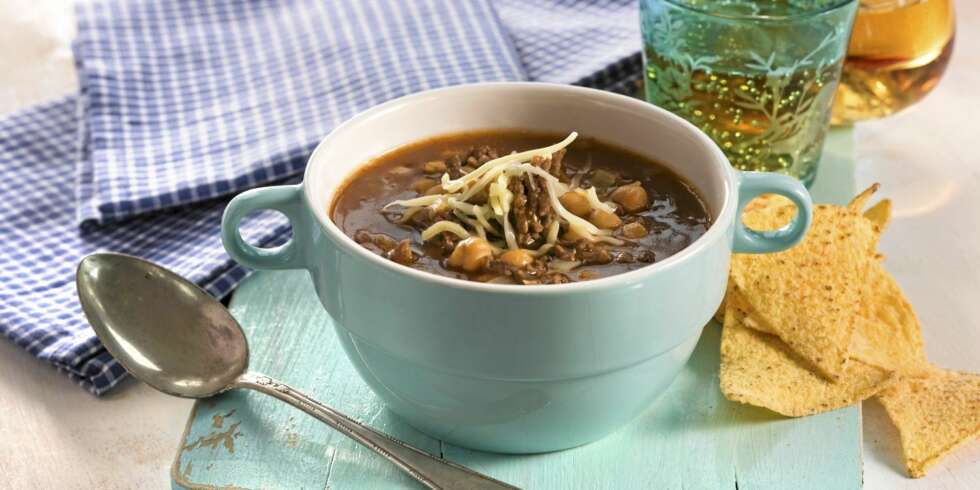 SUPPE MED TACOSMAK: Denne suppas ikke fullt så hemmelige ingrediens, er tacokrydder. SUPPE MED TACOSMAK: Denne suppas ikke fullt så hemmelige ingrediens, er tacokrydder.