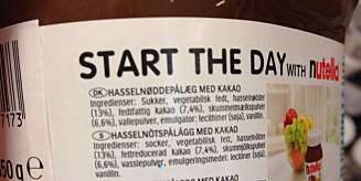 NUTELLA OG NUGATTI: Nutella har 13 prosent nøtter. NUTELLA OG NUGATTI: Nutella har 13 prosent nøtter.