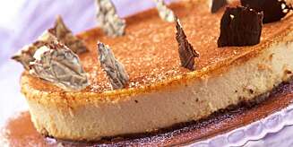 UKENS KAKE: Ostekake med kaffelikør. UKENS KAKE: Ostekake med kaffelikør.