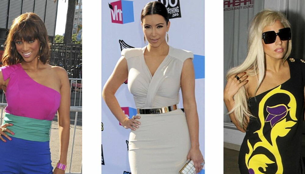 STEM SELV: Lek motepoliti og stem på antrekken til kjendisene. Her Tyra Banks, Kim Kardashian og Lady Gaga. STEM SELV: Lek motepoliti og stem på antrekken til kjendisene. Her Tyra Banks, Kim Kardashian og Lady Gaga.