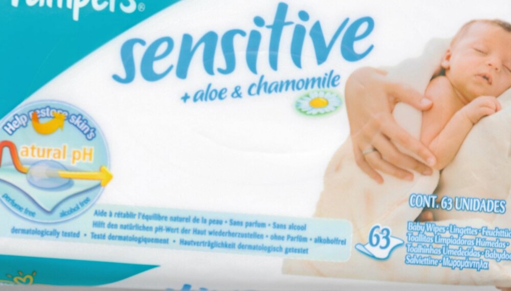 VERSTINGEN: Pampers Sensitive inneholder stoffer som verken tar hensyn til miljø eller allergikere. VERSTINGEN: Pampers Sensitive inneholder stoffer som verken tar hensyn til miljø eller allergikere.