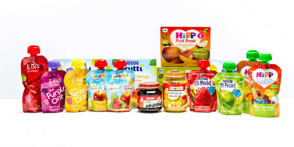 TEST AV FRUKTMOS OG SMOOTHIE: Vi testet 13 ulike typer fruktbasert barnemat som selges i dagligvarebutikker. TEST AV FRUKTMOS OG SMOOTHIE: Vi testet 13 ulike typer fruktbasert barnemat som selges i dagligvarebutikker.