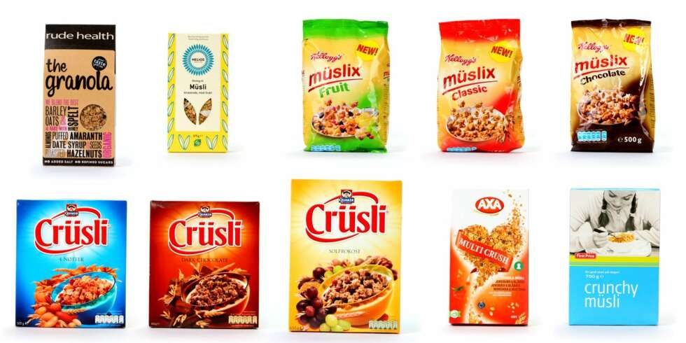 GRANOLA: DinKost.no har vurdert næringsinnholdet i 10 typer granola frokostblanding. GRANOLA: DinKost.no har vurdert næringsinnholdet i 10 typer granola frokostblanding.