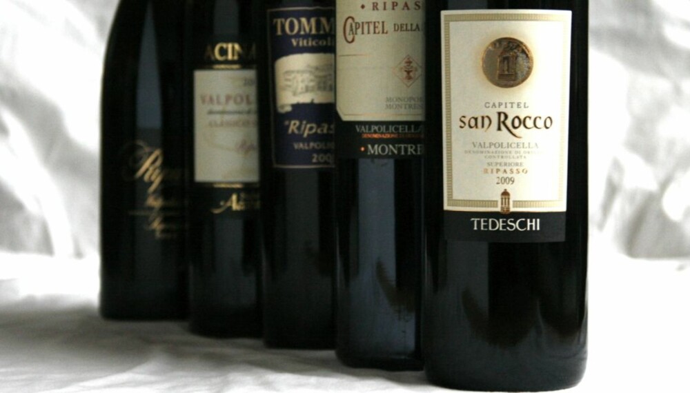 ANNENGANGSGJÆRING: En ripasso er en vanlig valpolicella som har fått en annengangsgjæring over bunnfallet fra en amarone. ANNENGANGSGJÆRING: En ripasso er en vanlig valpolicella som har fått en annengangsgjæring over bunnfallet fra en amarone.