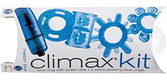 PENISRINGER: Climax sett med penisringer. Dette er Kondomeriets anbefaling, et sett ereksjonsringer og en vibrerende penisring som stimulerer begge parter. 199 kroner. PENISRINGER: Climax sett med penisringer. Dette er Kondomeriets anbefaling, et sett ereksjonsringer og en vibrerende penisring som stimulerer begge parter. 199 kroner.