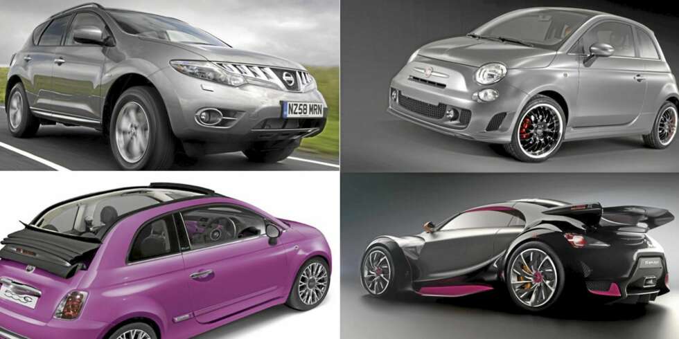Her er fire av dem, 2 x Fiat 500 pluss Citroen og Nissan. Her er fire av dem, 2 x Fiat 500 pluss Citroen og Nissan.