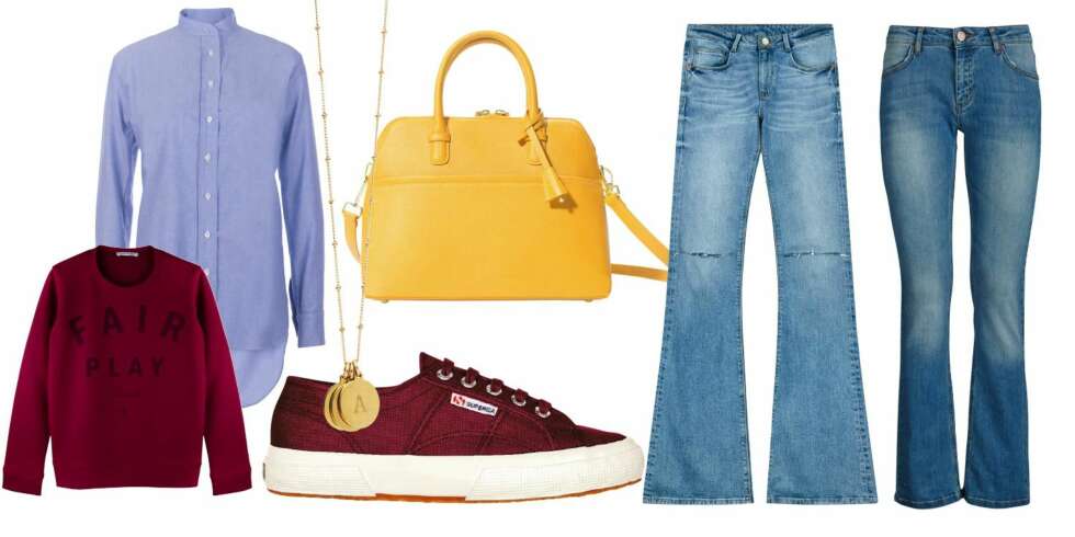 SPORTY: Genser fra Lacoste, kr 1195. Skjorte fra Frame Denim, kr 1850. Smykke fra Marte Frisnes Jewellery, kr 1850. Gul veske fra Zara, kr 249. Sko fra Superga, kr 699. Lys bukse fra Asos, kr 400. Bukse fra 2nd One, kr 599. SPORTY: Genser fra Lacoste, kr 1195. Skjorte fra Frame Denim, kr 1850. Smykke fra Marte Frisnes Jewellery, kr 1850. Gul veske fra Zara, kr 249. Sko fra Superga, kr 699. Lys bukse fra Asos, kr 400. Bukse fra 2nd One, kr 599.