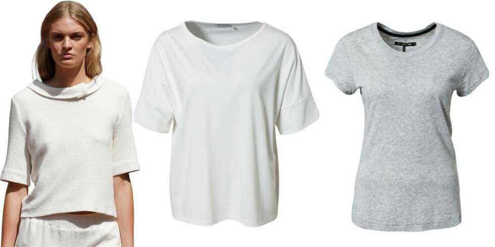 PASSER TIL ALT: Fra venstre: T-skjorte fra T by Alexander Wang, kroner 1395. T-skjorte fra Rag & Bone, kroner 699. PASSER TIL ALT: Fra venstre: T-skjorte fra T by Alexander Wang, kroner 1395. T-skjorte fra Rag & Bone, kroner 699.