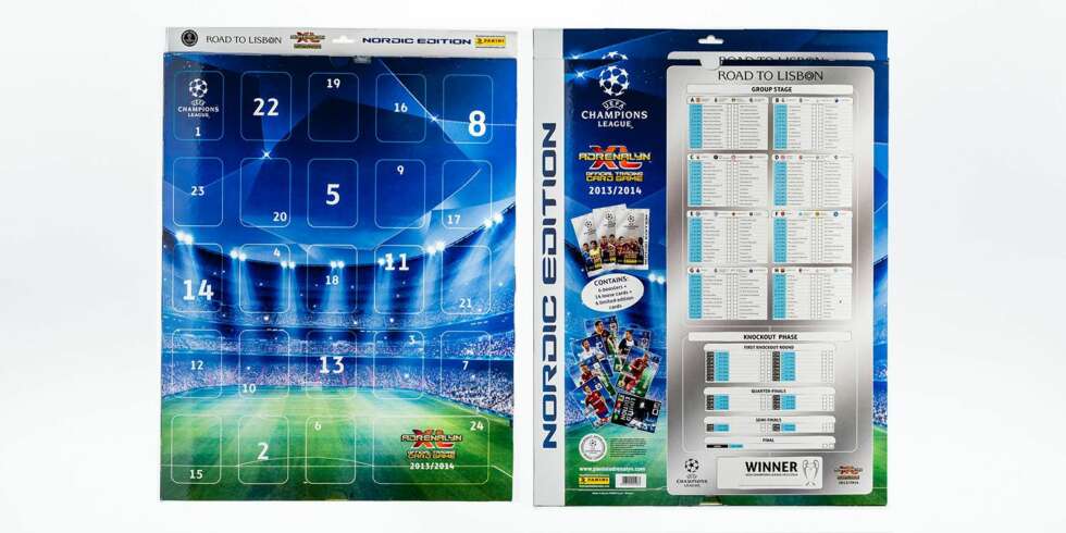 TEST AV JULEKALENDERE: Champions league julekalender med fotballkort TEST AV JULEKALENDERE: Champions league julekalender med fotballkort