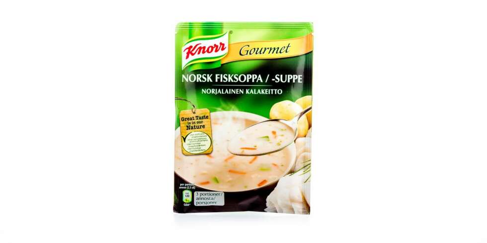 TEST AV POSESUPPE: Knorr Goumet Norsk fiskesuppe. TEST AV POSESUPPE: Knorr Goumet Norsk fiskesuppe.