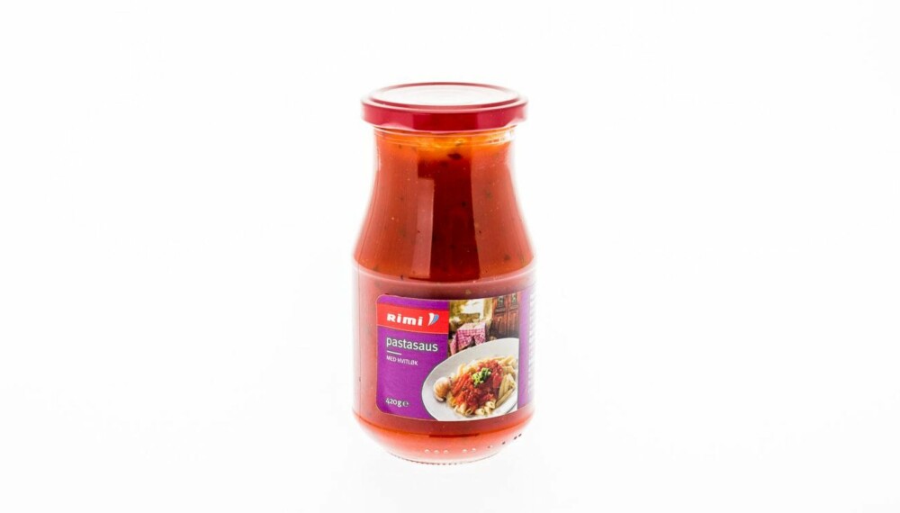 TEST AV PASTASAUS: Rimi pastasaus med hvitløk. TEST AV PASTASAUS: Rimi pastasaus med hvitløk.