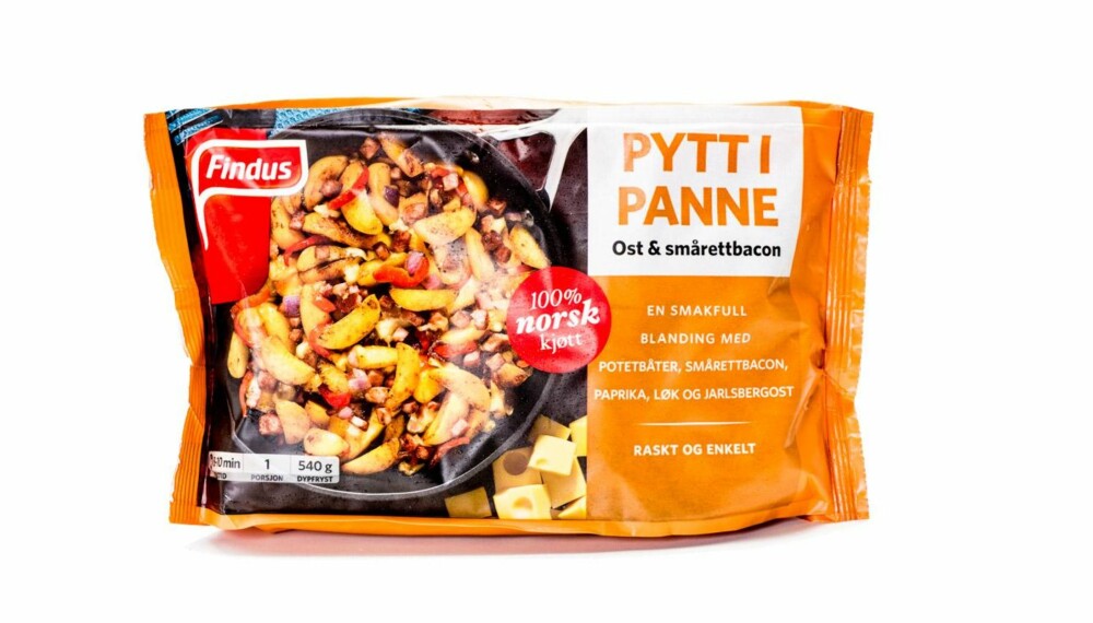 TEST AV FERDIGMAT: Findus Pytt i panne - ost og smårettbacon. TEST AV FERDIGMAT: Findus Pytt i panne - ost og smårettbacon.