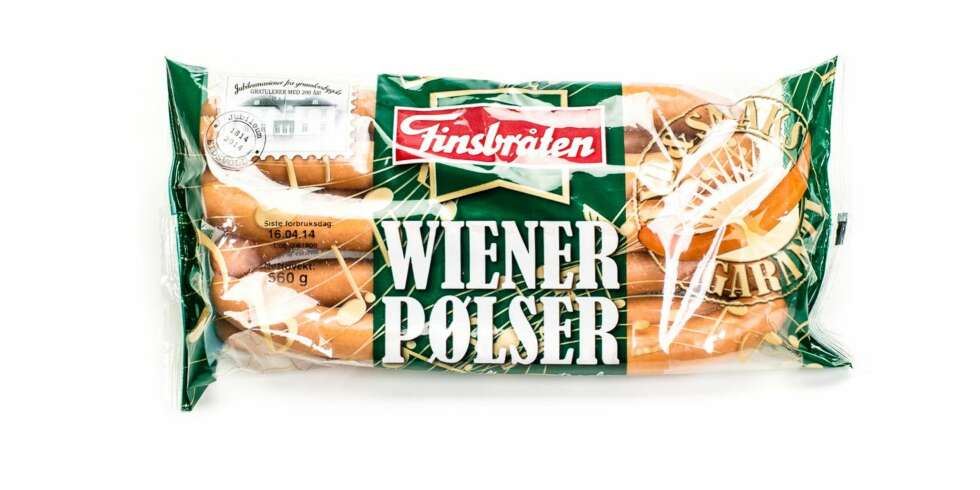 TEST AV WIENERPØLSER: Finsbråten wienerpølser. TEST AV WIENERPØLSER: Finsbråten wienerpølser.