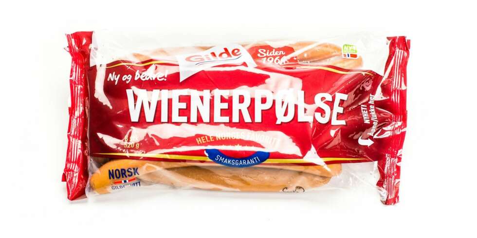 TEST AV WIENERPØLSER: Gilde wienerpølse. TEST AV WIENERPØLSER: Gilde wienerpølse.