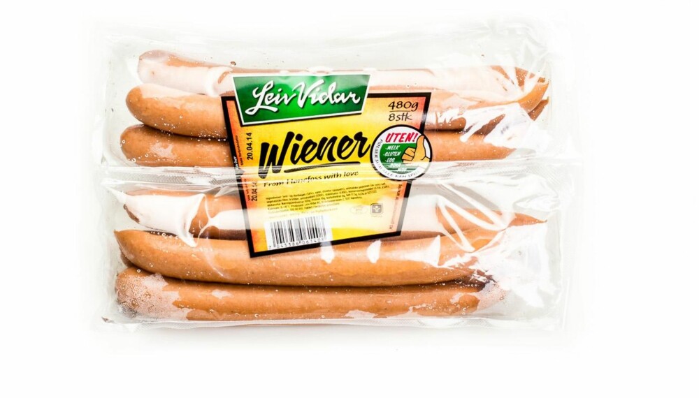 TEST AV WIENERPØLSER: Leiv Vidar wienerpølser. TEST AV WIENERPØLSER: Leiv Vidar wienerpølser.