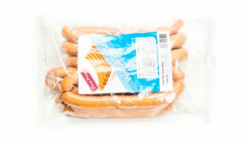 TEST AV WIENERPØLSER: First Price wienerpølser. TEST AV WIENERPØLSER: First Price wienerpølser.