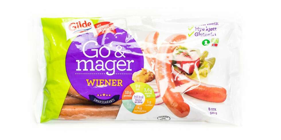 TEST AV WIENERPØLSER: Gilde Go og mager wiener. TEST AV WIENERPØLSER: Gilde Go og mager wiener.