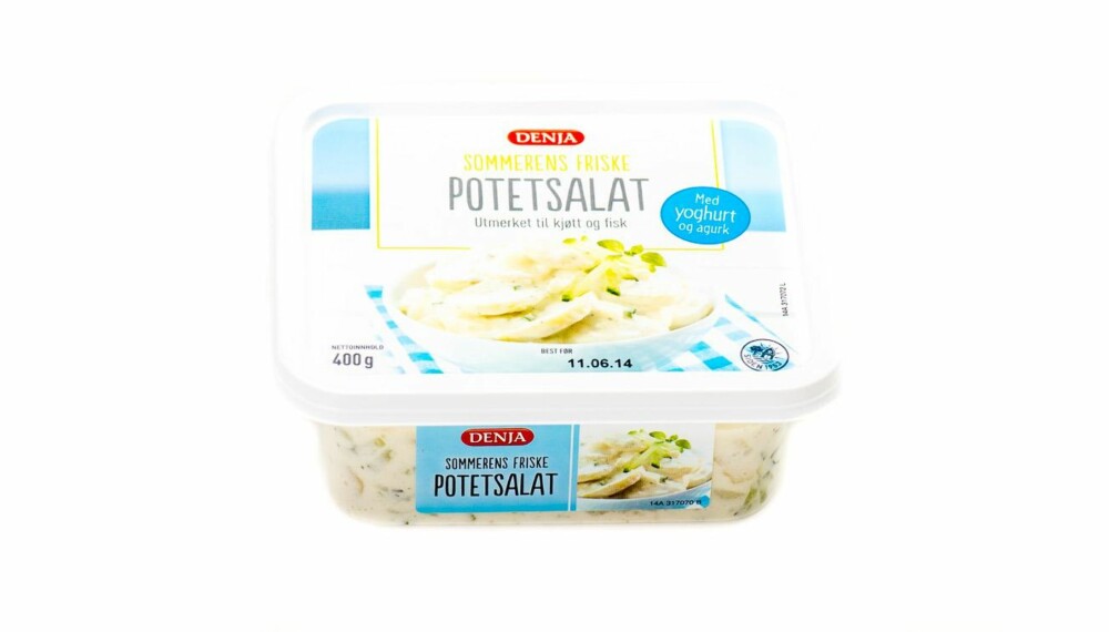TEST AV POTETSALAT: Denja frisk potetsalat med yoghurt og agurk TEST AV POTETSALAT: Denja frisk potetsalat med yoghurt og agurk