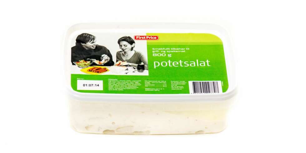 TEST AV POTETSALAT: First Price potetsalat. TEST AV POTETSALAT: First Price potetsalat.