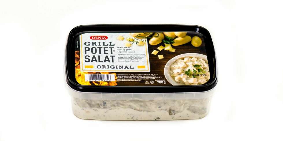 TEST AV POTETSALAT: Denja original grillpotetsalat. TEST AV POTETSALAT: Denja original grillpotetsalat.