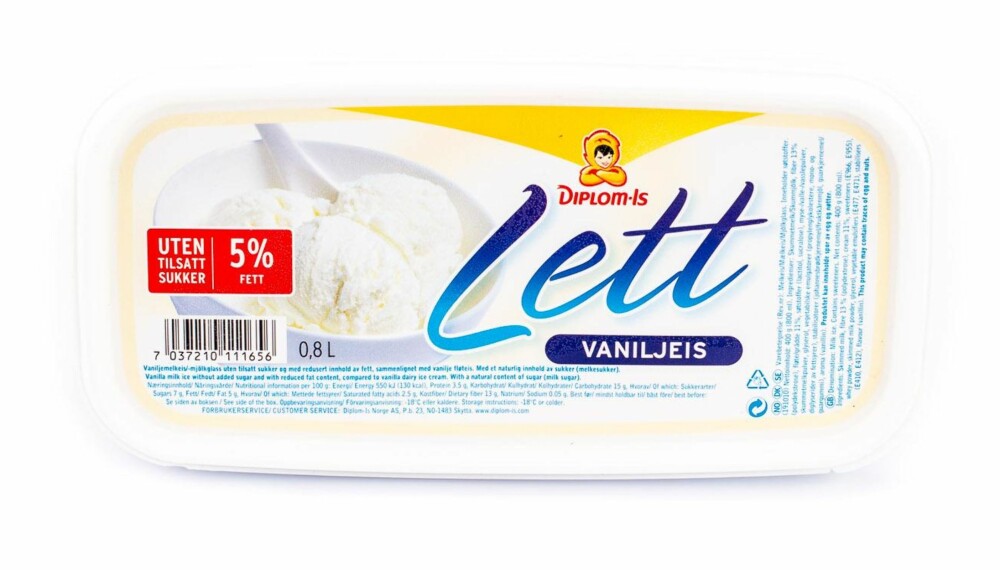 TEST AV ALTERNATIV IS: Diplom-Is Lett vaniljeis TEST AV ALTERNATIV IS: Diplom-Is Lett vaniljeis