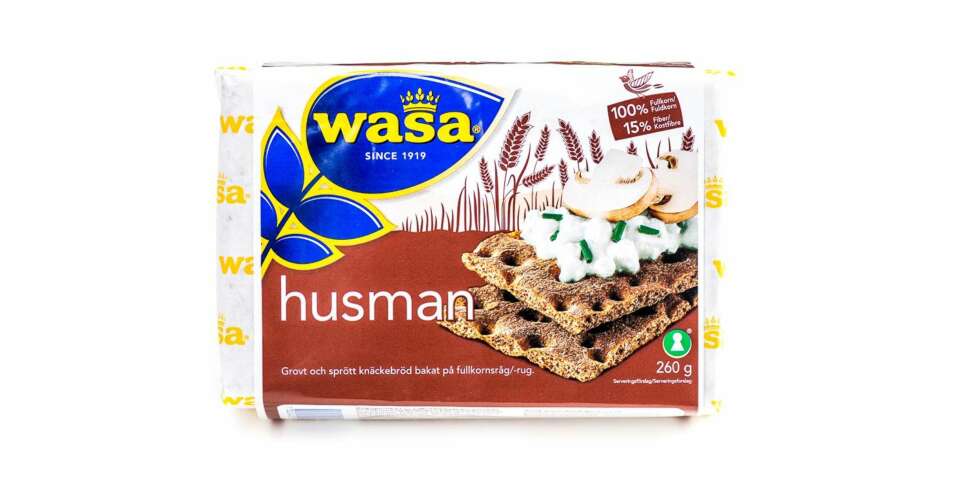 TEST AV KNEKKEBRØD: Wasa Husman knekkebrød. TEST AV KNEKKEBRØD: Wasa Husman knekkebrød.