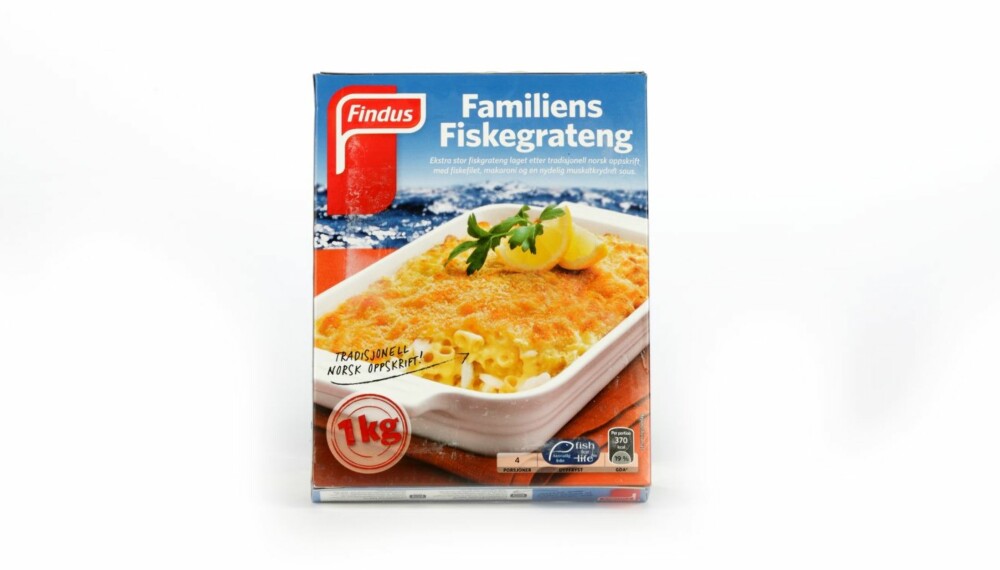 TEST AV FIKSEGRATENG: Findus Familiens fiskegrateng. TEST AV FIKSEGRATENG: Findus Familiens fiskegrateng.