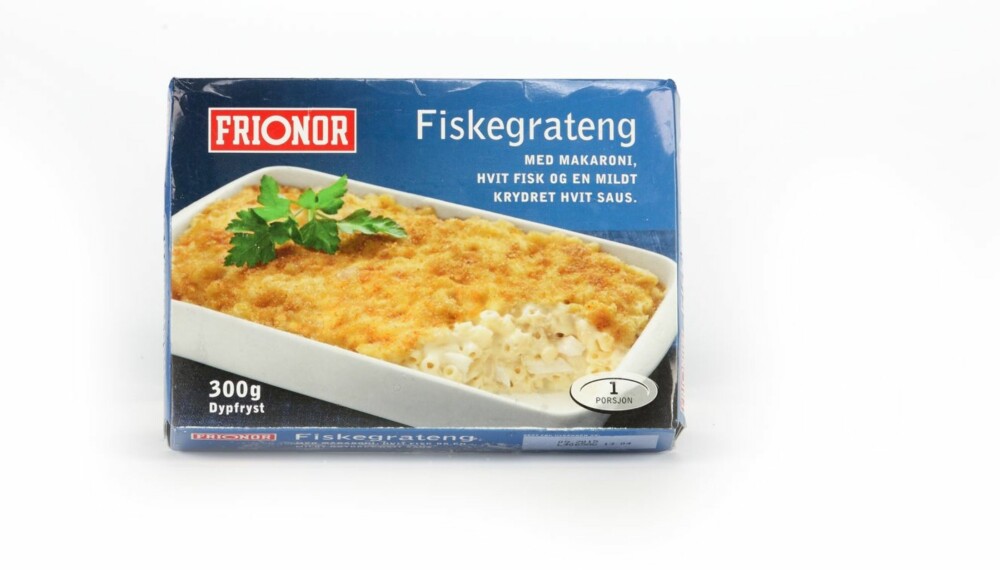 TEST AV FIKSEGRATENG: Frionor fiskegrateng. TEST AV FIKSEGRATENG: Frionor fiskegrateng.
