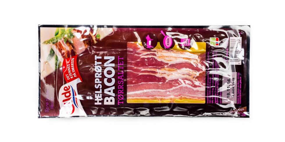 TEST AV BACON: Gilde helsprøtt bacon (tørrsaltet). TEST AV BACON: Gilde helsprøtt bacon (tørrsaltet).