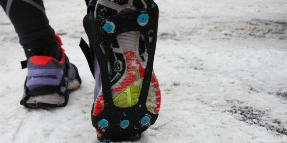 NORDIC GRIP RUNNING: Pigger under hele brodden gir best løpsfølelse av broddene. NORDIC GRIP RUNNING: Pigger under hele brodden gir best løpsfølelse av broddene.