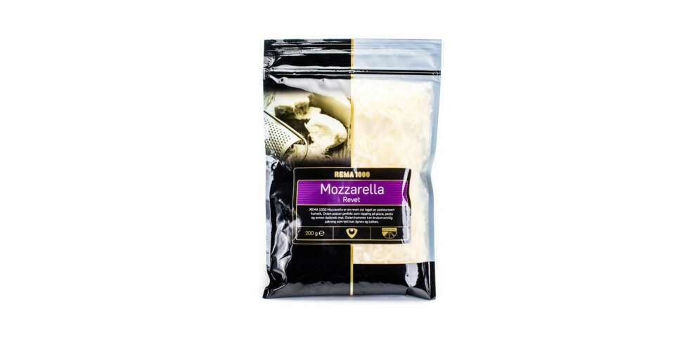 TEST AV PIZZAOST: Rema 1000 revet mozzarella TEST AV PIZZAOST: Rema 1000 revet mozzarella