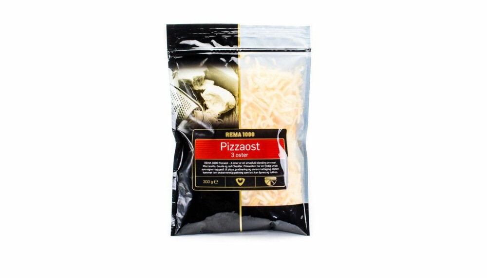 TEST AV PIZZAOST: Rema 1000 pizzaost (tre oster) TEST AV PIZZAOST: Rema 1000 pizzaost (tre oster)