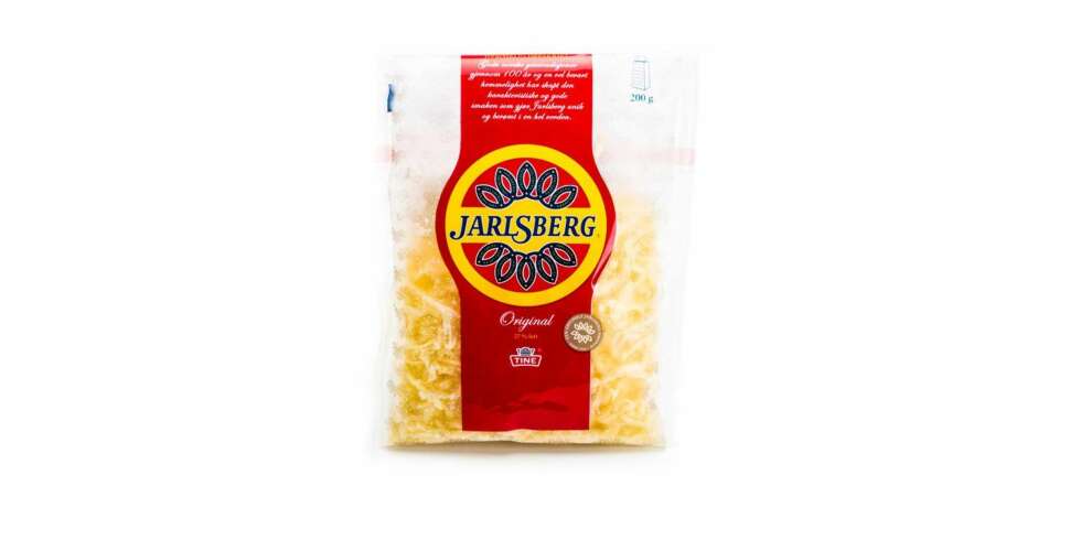 TEST AV PIZZAOST: Tine revet Jarlsberg TEST AV PIZZAOST: Tine revet Jarlsberg