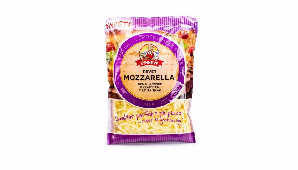 TEST AV PIZZAOST: Synnøve revet mozzarella TEST AV PIZZAOST: Synnøve revet mozzarella