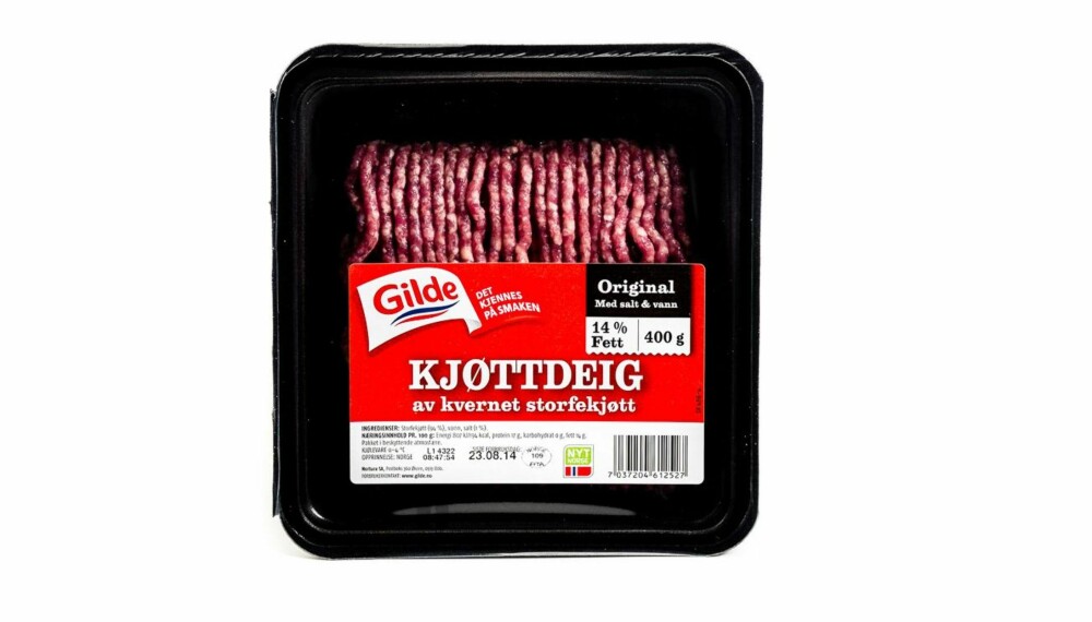 TEST AV KJØTTDEIG: Gilde original kjøttdeig. TEST AV KJØTTDEIG: Gilde original kjøttdeig.