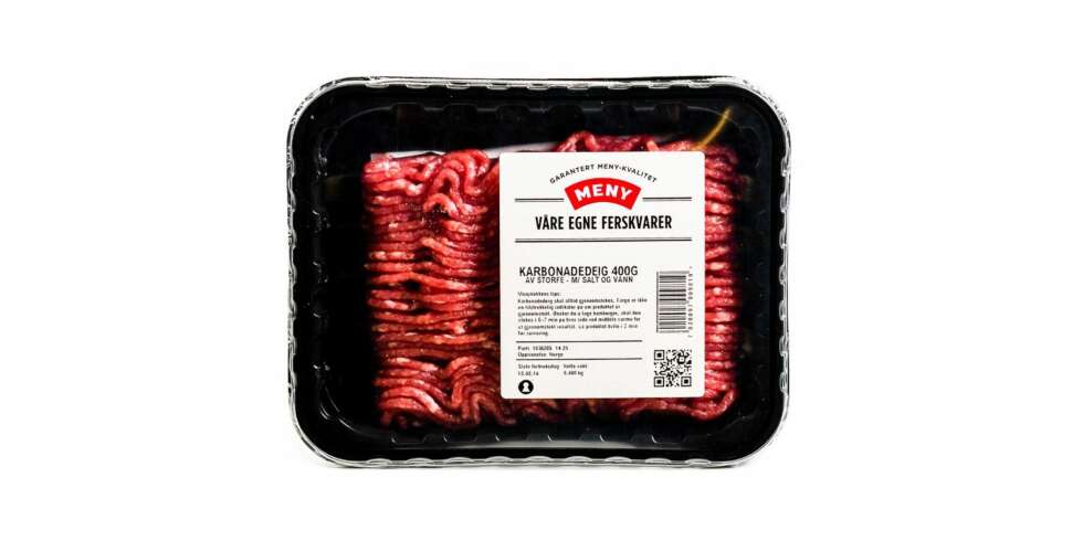 TEST AV KARBONADEDEIG: Meny karbonadedeig. TEST AV KARBONADEDEIG: Meny karbonadedeig.