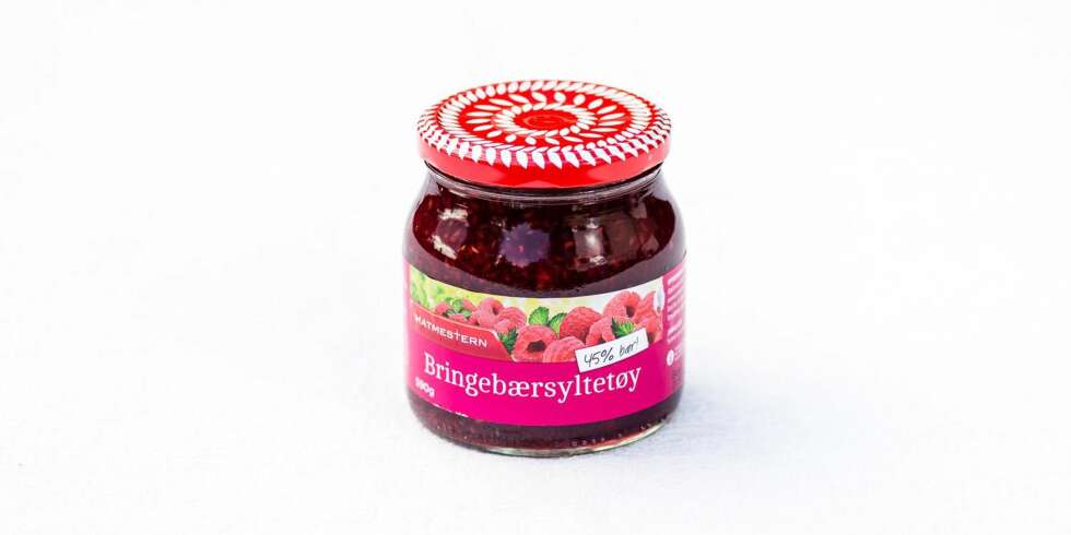TEST AV BRINGEBÆRSYLTETØY: Rimi bringebærsyltetøy TEST AV BRINGEBÆRSYLTETØY: Rimi bringebærsyltetøy