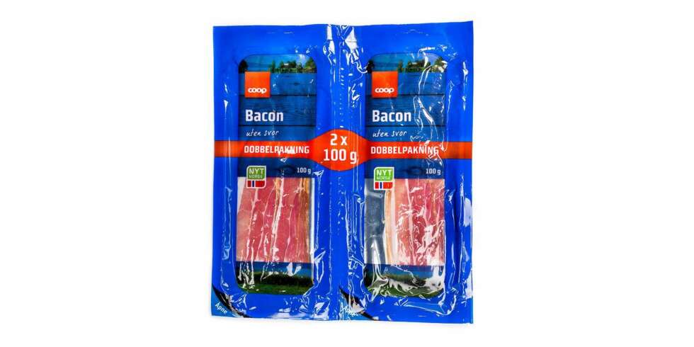 TEST AV BACON: Coop bacon uten svor. TEST AV BACON: Coop bacon uten svor.