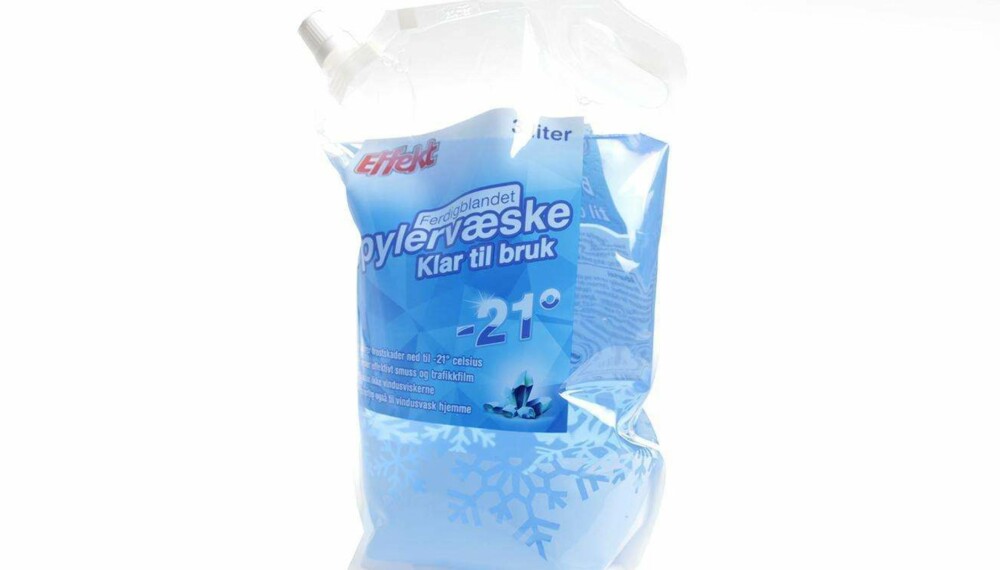 Test av spylervæske: Effekt Test av spylervæske: Effekt