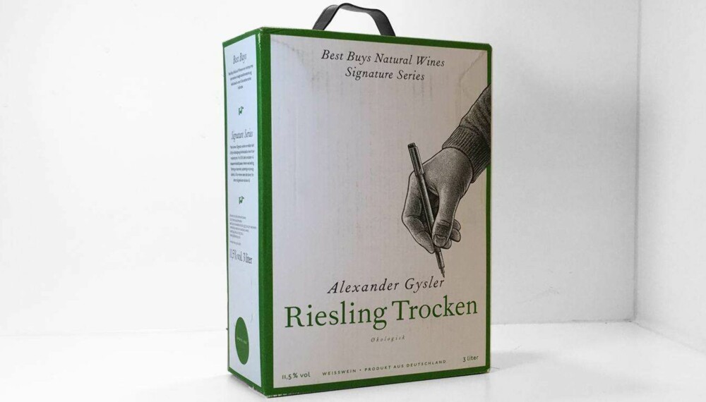Test av hvit pappvin: Signature Series Gysler Riesling Trocken Test av hvit pappvin: Signature Series Gysler Riesling Trocken