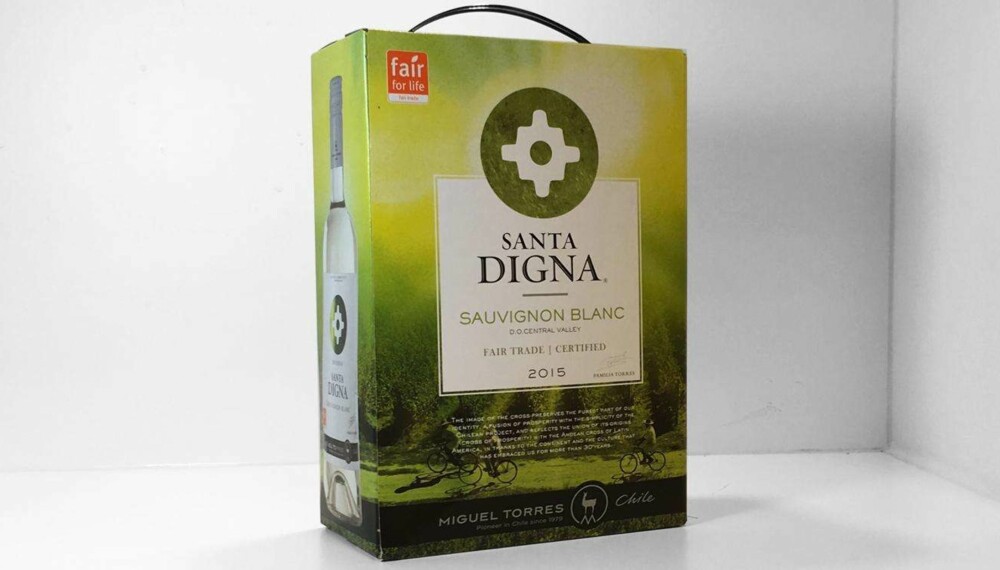 Test av hvit pappvin: Santa Digna Sauvignon Blanc Test av hvit pappvin: Santa Digna Sauvignon Blanc