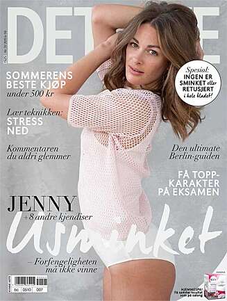 I denne utgaven av Det Nye er ingen i hele bladet sminket eller retusjert. - Noe av det kuleste jeg har gjort, sier forsidejenta Jenny Skavlan. I denne utgaven av Det Nye er ingen i hele bladet sminket eller retusjert. - Noe av det kuleste jeg har gjort, sier forsidejenta Jenny Skavlan.