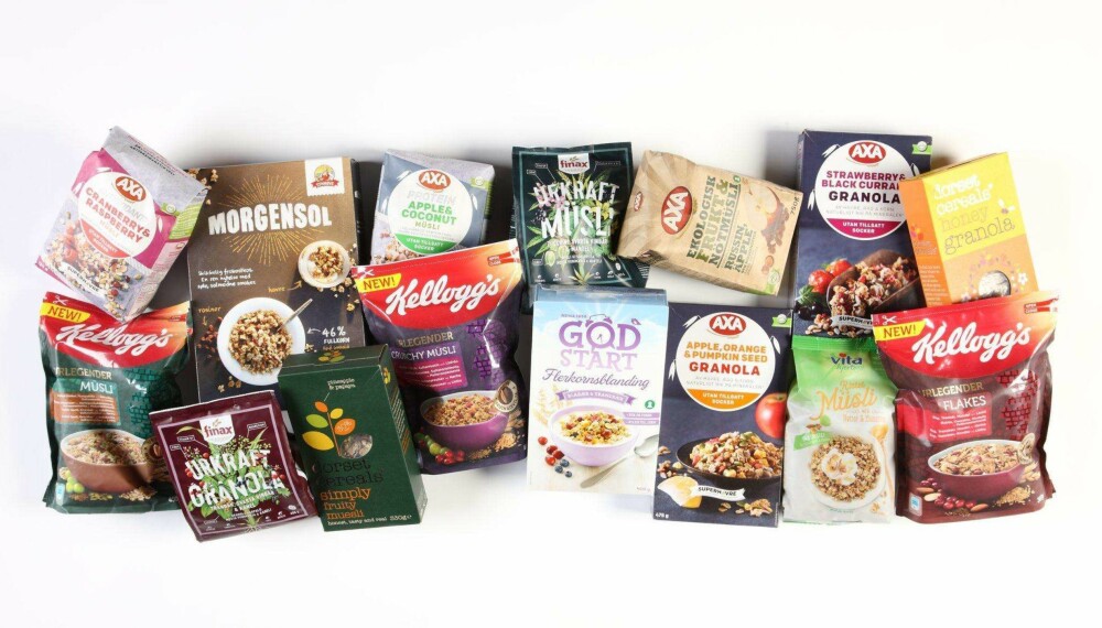 NY FROKOST: Det renner over av nye frokostblandinger. Vi har funnet de sunneste for deg. FOTO: Petter Berg NY FROKOST: Det renner over av nye frokostblandinger. Vi har funnet de sunneste for deg. FOTO: Petter Berg