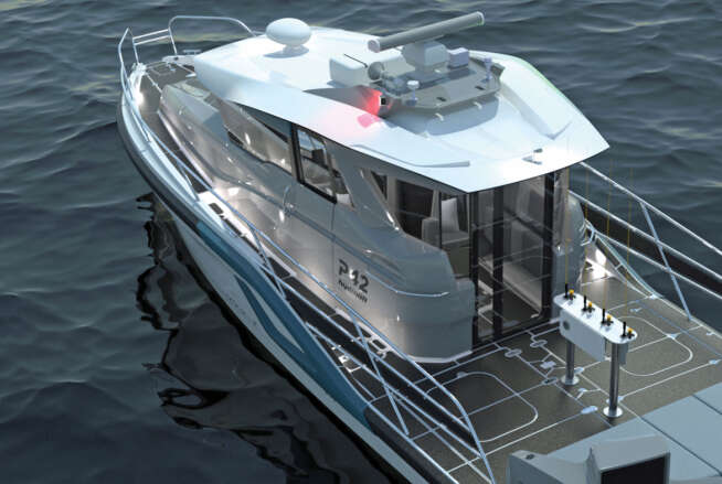 MOTORVERSJONER: Blant annet står modeller med drev og utenbordsmotor på planen. (ILLUSTRASJON: Hydrolift) MOTORVERSJONER: Blant annet står modeller med drev og utenbordsmotor på planen. (ILLUSTRASJON: Hydrolift)