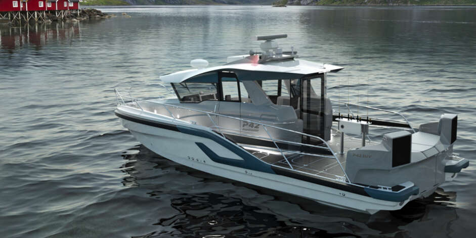 BYTT UT SJARKEN: En P42 i SUV-versjon tenkt for fiske- og opplevelsesturer. (ILLUSTRASJON: Hydrolift) BYTT UT SJARKEN: En P42 i SUV-versjon tenkt for fiske- og opplevelsesturer. (ILLUSTRASJON: Hydrolift)