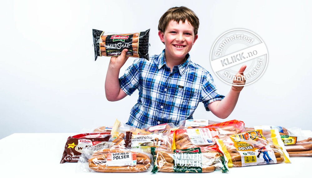 BEST I TEST: Andreas Asbjørn Liheim (9) er glad i pølser, og gir gjerne tommelen opp til wienerpølsene fra Finsbråten MerSmak. BEST I TEST: Andreas Asbjørn Liheim (9) er glad i pølser, og gir gjerne tommelen opp til wienerpølsene fra Finsbråten MerSmak.