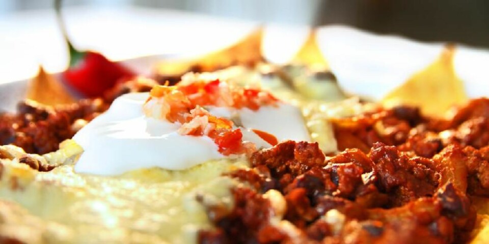 OPPSKRIFT PÅ NACHOS: Det er deilige kryddersmaker i nachos med kjøttdeig og ost. FOTO: Erik Hannemann OPPSKRIFT PÅ NACHOS: Det er deilige kryddersmaker i nachos med kjøttdeig og ost. FOTO: Erik Hannemann