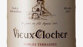 GODT KJØP: Vieux Clocher Gigondas Nobles Terrasses 2015. Foto: Vinmonopolet GODT KJØP: Vieux Clocher Gigondas Nobles Terrasses 2015. Foto: Vinmonopolet