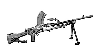 Gruppen trente blant annet med brengun-maskingevær. I NS sine lokaler. FOTO: KEN/Wikimedia Gruppen trente blant annet med brengun-maskingevær. I NS sine lokaler. FOTO: KEN/Wikimedia