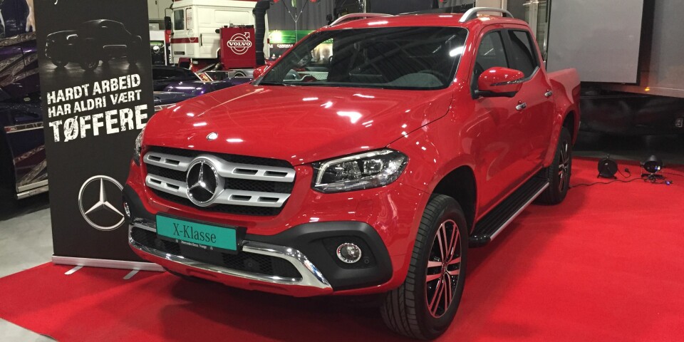 PICKUP: Her er Mercedes X-klasse i Norge for første gang. Den vises frem på Oslo Motor Show PICKUP: Her er Mercedes X-klasse i Norge for første gang. Den vises frem på Oslo Motor Show